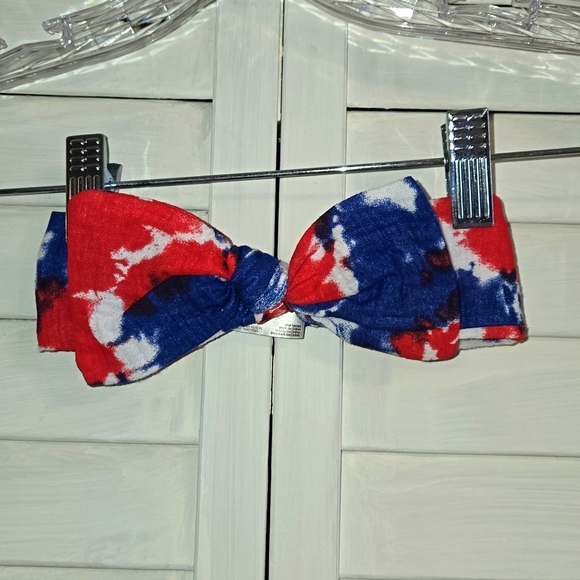 Chick Pea Patriotic Baby Romper with Matching Headband - Picture 4 of 6
